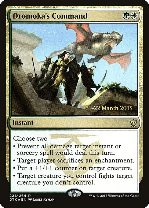 Dromoka's Command, carta Magic di tipo Instant illustrata da James Ryman