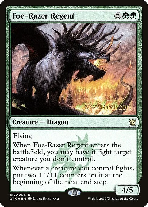 Foe-Razer Regent, carta Magic di tipo Creature — Dragon illustrata da Lucas Graciano