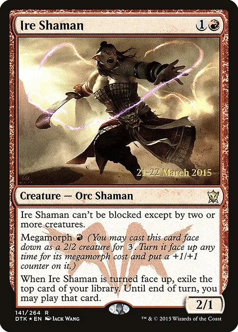 Ire Shaman, carta Magic di tipo Creature — Orc Shaman illustrata da Jack Wang