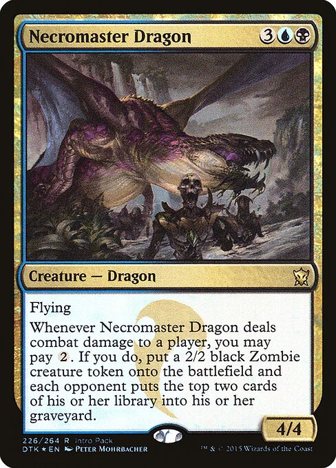 Necromaster Dragon, carta Magic di tipo Creature — Dragon illustrata da Peter Mohrbacher