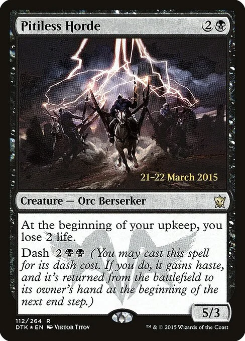 Pitiless Horde, carta Magic di tipo Creature — Orc Berserker illustrata da Viktor Titov
