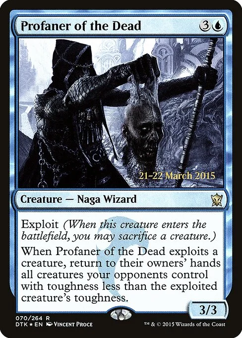 Profaner of the Dead, carta Magic di tipo Creature — Snake Wizard illustrata da Vincent Proce