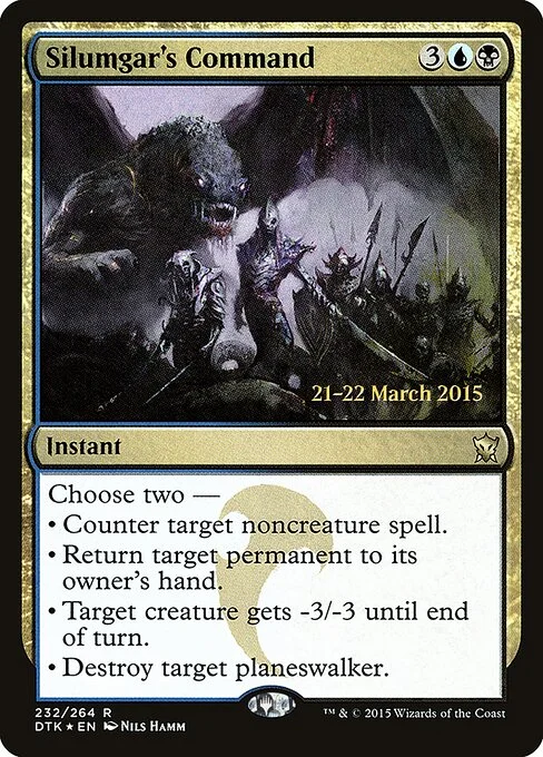 Silumgar's Command, carta Magic di tipo Instant illustrata da Nils Hamm