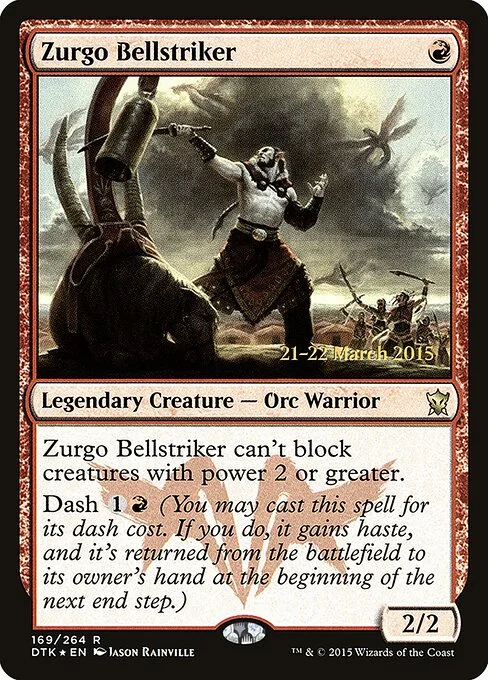 Zurgo Bellstriker, carta Magic di tipo Legendary Creature — Orc Warrior illustrata da Jason Rainville