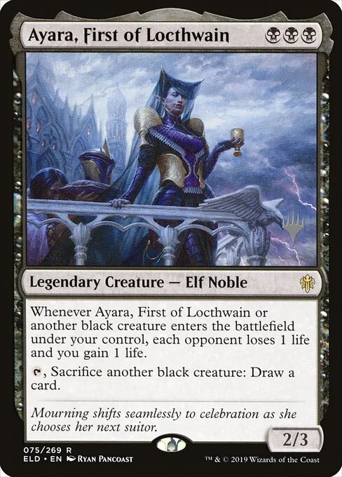 Ayara, First of Locthwain, carta Magic di tipo Legendary Creature — Elf Noble illustrata da Ryan Pancoast