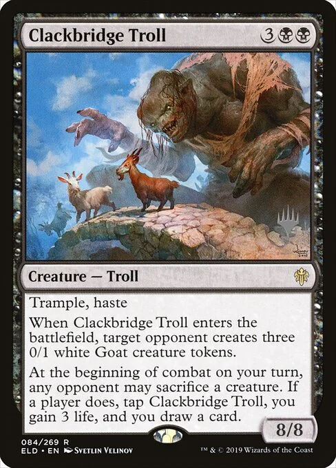 Clackbridge Troll, carta Magic di tipo Creature — Troll illustrata da Svetlin Velinov