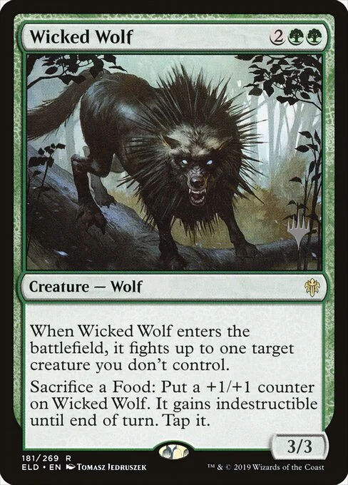 Wicked Wolf, carta Magic di tipo Creature — Wolf illustrata da Tomasz Jedruszek