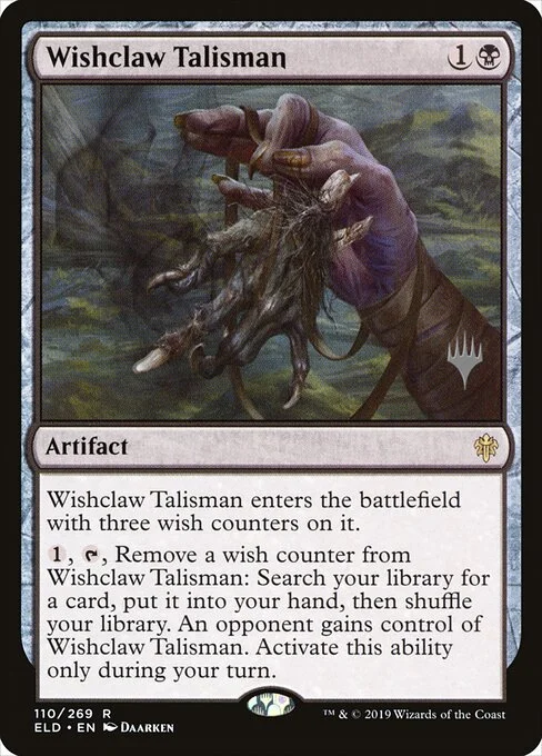 Wishclaw Talisman, carta Magic di tipo Artifact illustrata da Daarken