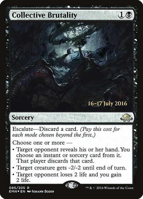 Collective Brutality, carta Magic di tipo Sorcery illustrata da Johann Bodin