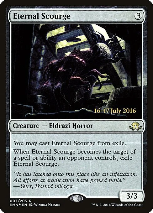 Eternal Scourge, carta Magic di tipo Creature — Eldrazi Horror illustrata da Winona Nelson