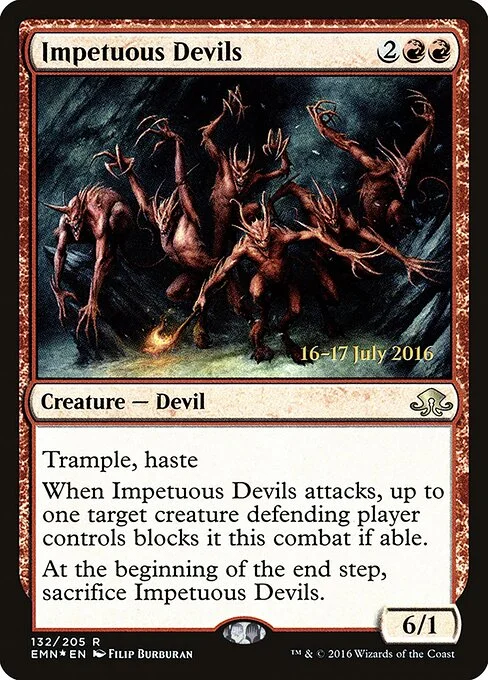 Impetuous Devils, carta Magic di tipo Creature — Devil illustrata da Filip Burburan