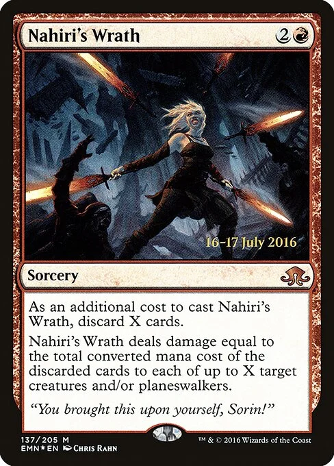 Nahiri's Wrath, carta Magic di tipo Sorcery illustrata da Chris Rahn