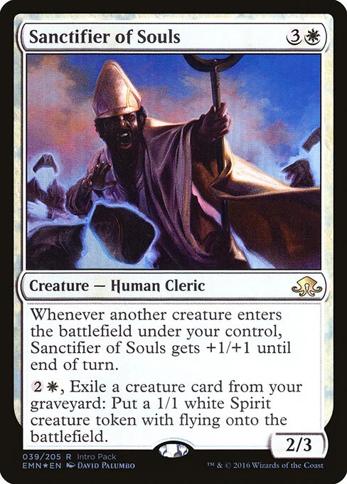 Sanctifier of Souls, carta Magic di tipo Creature — Human Cleric illustrata da David Palumbo