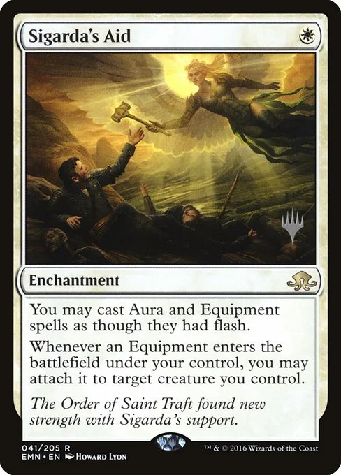Sigarda's Aid, carta Magic di tipo Enchantment illustrata da Howard Lyon