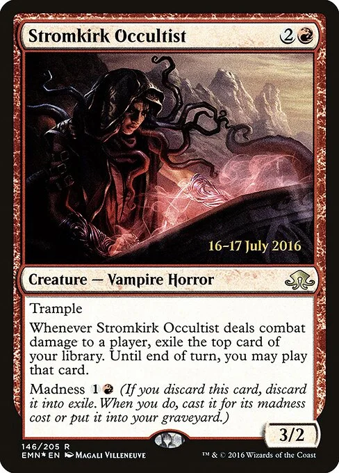 Stromkirk Occultist, carta Magic di tipo Creature — Vampire Horror illustrata da Magali Villeneuve