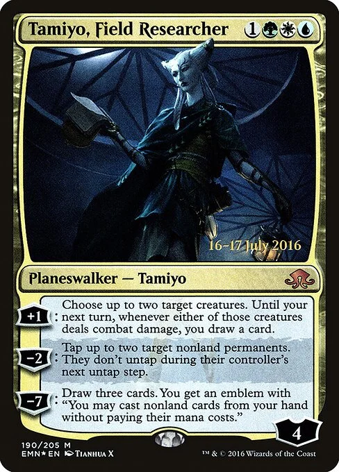 Tamiyo, Field Researcher, carta Magic di tipo Legendary Planeswalker — Tamiyo illustrata da Tianhua X