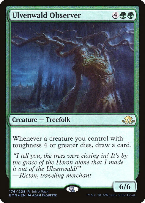 Ulvenwald Observer, carta Magic di tipo Creature — Treefolk illustrata da Adam Paquette