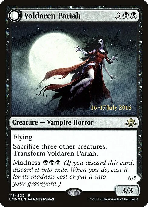 Voldaren Pariah // Abolisher of Bloodlines, carta Magic di tipo Creature — Vampire Horror // Creature — Eldrazi Vampire illustrata da James Ryman