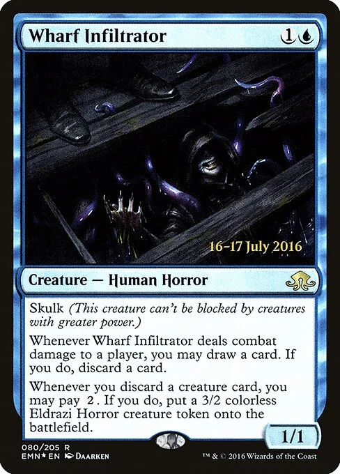 Wharf Infiltrator, carta Magic di tipo Creature — Human Horror illustrata da Daarken