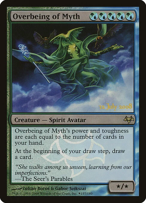Overbeing of Myth, carta Magic di tipo Creature — Spirit Avatar illustrata da Zoltan Boros & Gabor Szikszai