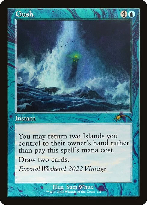 Gush, carta Magic di tipo Instant illustrata da Sam White