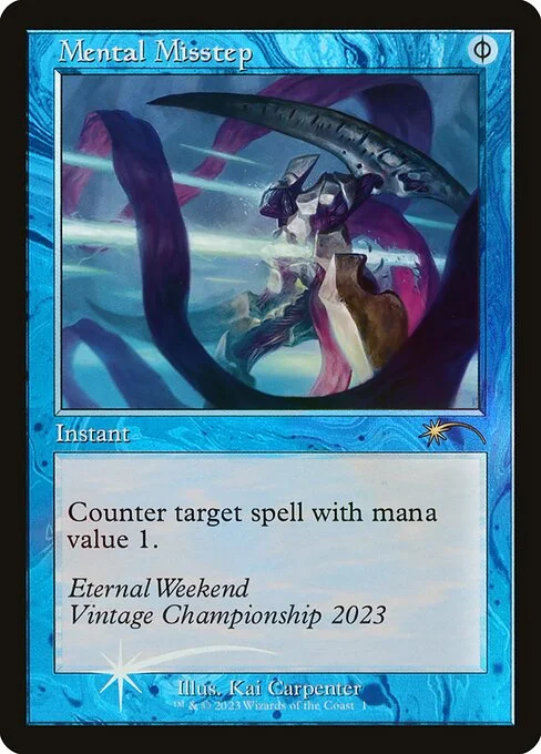 Mental Misstep, carta Magic di tipo Instant illustrata da Kai Carpenter