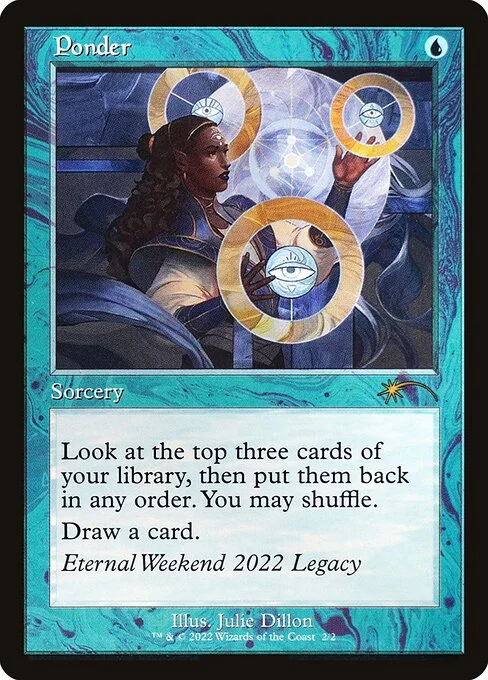 Ponder, carta Magic di tipo Sorcery illustrata da Julie Dillon