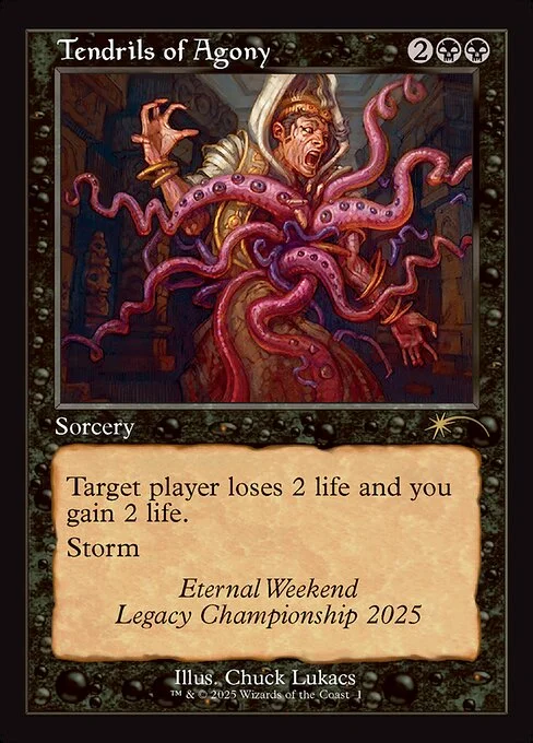 Tendrils of Agony, carta Magic di tipo Sorcery illustrata da Chuck Lukacs