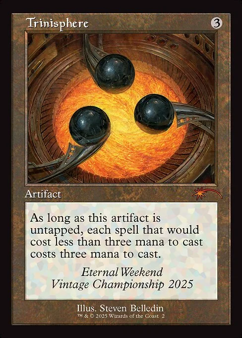Trinisphere, carta Magic di tipo Artifact illustrata da Steven Belledin