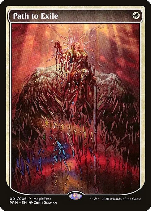 Path to Exile, carta Magic di tipo Instant illustrata da Chris Seaman