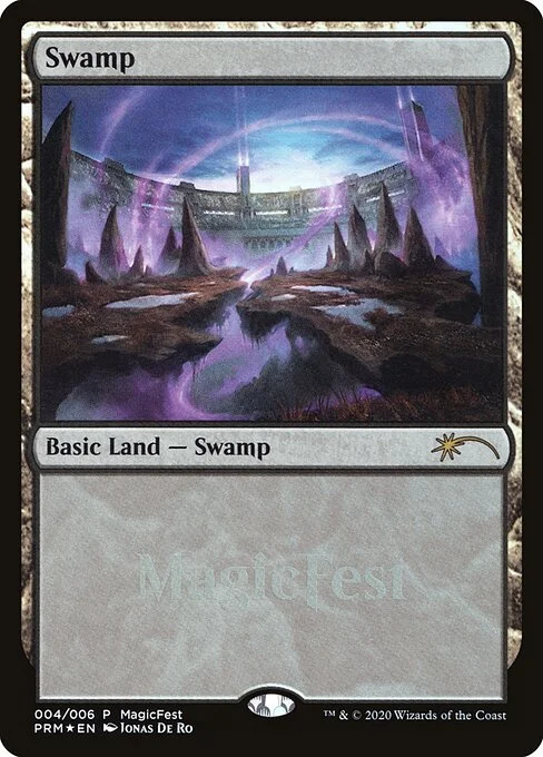 Swamp, carta Magic di tipo Basic Land — Swamp illustrata da Jonas De Ro