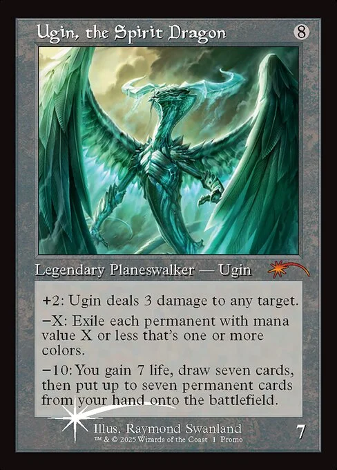 Ugin, the Spirit Dragon, carta Magic di tipo Legendary Planeswalker — Ugin illustrata da Raymond Swanland