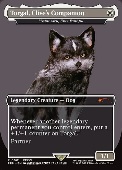 Yoshimaru, Ever Faithful, carta Magic di tipo Legendary Creature — Dog illustrata da Kazuya Takahashi