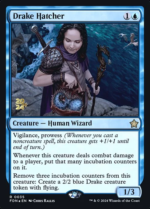 Drake Hatcher, carta Magic di tipo Creature — Human Wizard illustrata da Chris Rallis
