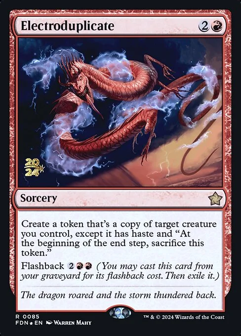 Electroduplicate, carta Magic di tipo Sorcery illustrata da Warren Mahy