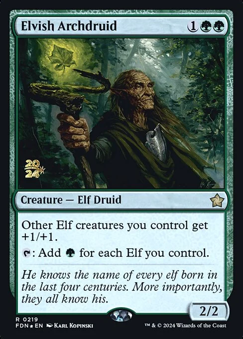 Elvish Archdruid, carta Magic di tipo Creature — Elf Druid illustrata da Karl Kopinski