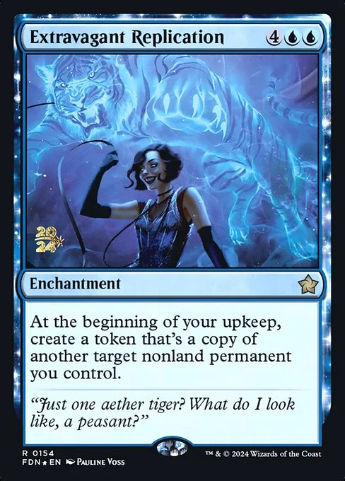 Extravagant Replication, carta Magic di tipo Enchantment illustrata da Pauline Voss