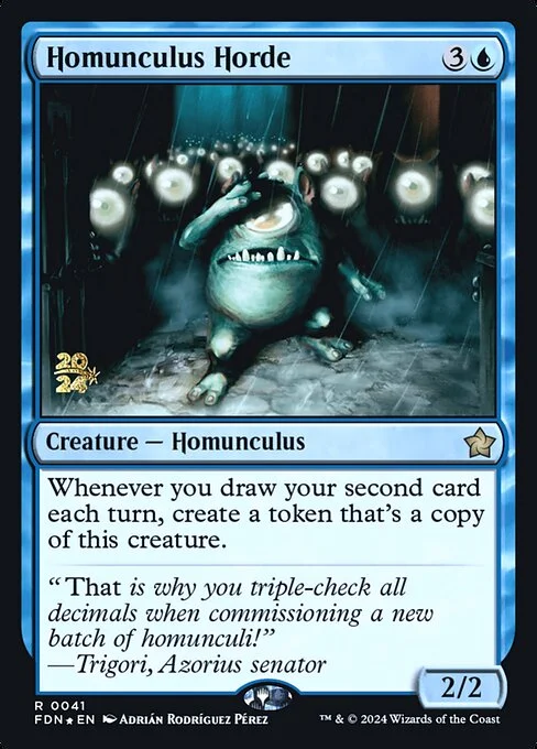 Homunculus Horde, carta Magic di tipo Creature — Homunculus illustrata da Adrián Rodríguez Pérez