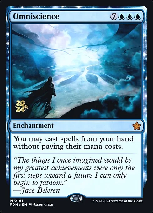 Omniscience, carta Magic di tipo Enchantment illustrata da Jason Chan