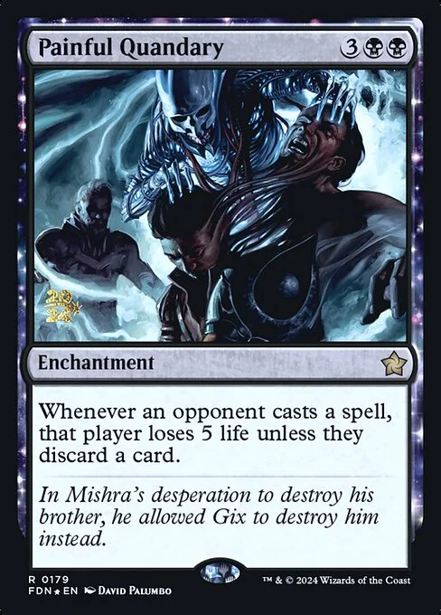 Painful Quandary, carta Magic di tipo Enchantment illustrata da David Palumbo