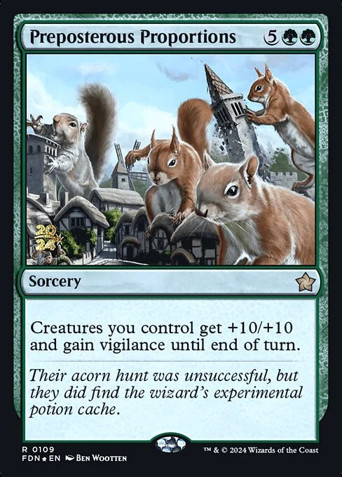 Preposterous Proportions, carta Magic di tipo Sorcery illustrata da Ben Wootten