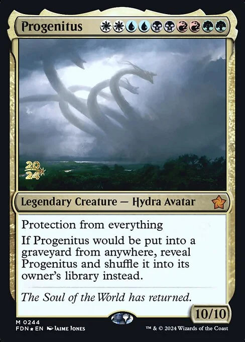 Progenitus, carta Magic di tipo Legendary Creature — Hydra Avatar illustrata da Jaime Jones