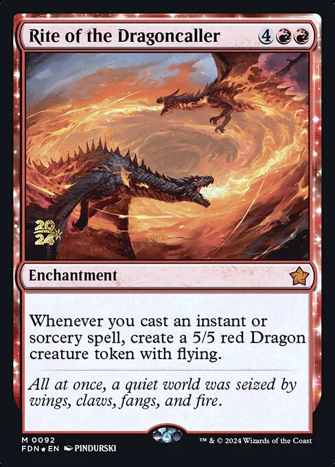 Rite of the Dragoncaller, carta Magic di tipo Enchantment illustrata da PINDURSKI