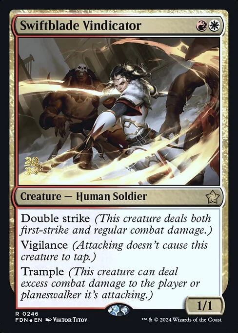 Swiftblade Vindicator, carta Magic di tipo Creature — Human Soldier illustrata da Viktor Titov
