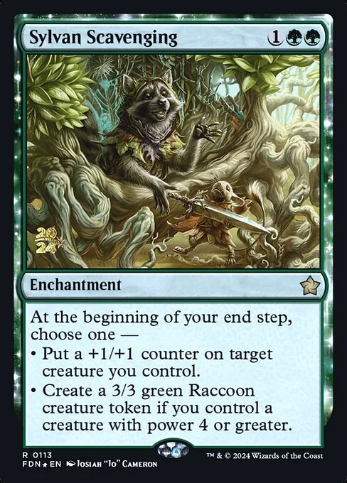 Sylvan Scavenging, carta Magic di tipo Enchantment illustrata da Josiah "Jo" Cameron