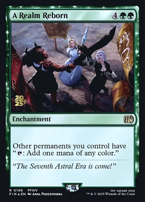A Realm Reborn, carta Magic di tipo Enchantment illustrata da Anna Podedworna