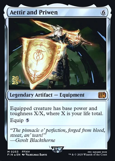 Aettir and Priwen, carta Magic di tipo Legendary Artifact — Equipment illustrata da Vilhelmas Banys