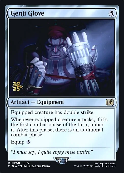 Genji Glove, carta Magic di tipo Artifact — Equipment illustrata da Elizabeth Peiró