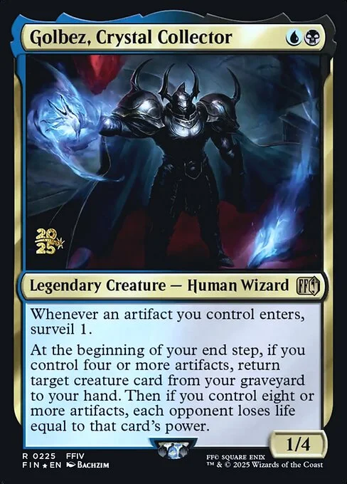 Golbez, Crystal Collector, carta Magic di tipo Legendary Creature — Human Wizard illustrata da Bachzim