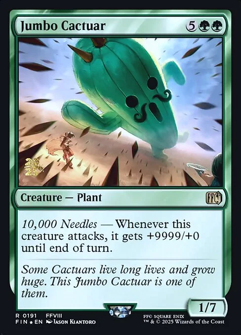 Jumbo Cactuar, carta Magic di tipo Creature — Plant illustrata da Jason Kiantoro